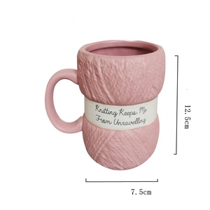 450ML Colorful Wool Ceramics Mugs with Handle Coffee Milk Tea Cups Home Office Drinkware Porcelain Mug Breakfast Cup Girls Gifts acacuss