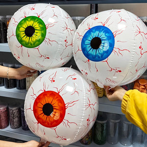 4D 22inch Halloween Foil Inflatable Eyeball Decoration Spooky Halloween Party Supplies Eyeball Balloons Halloween Home Decors acacuss