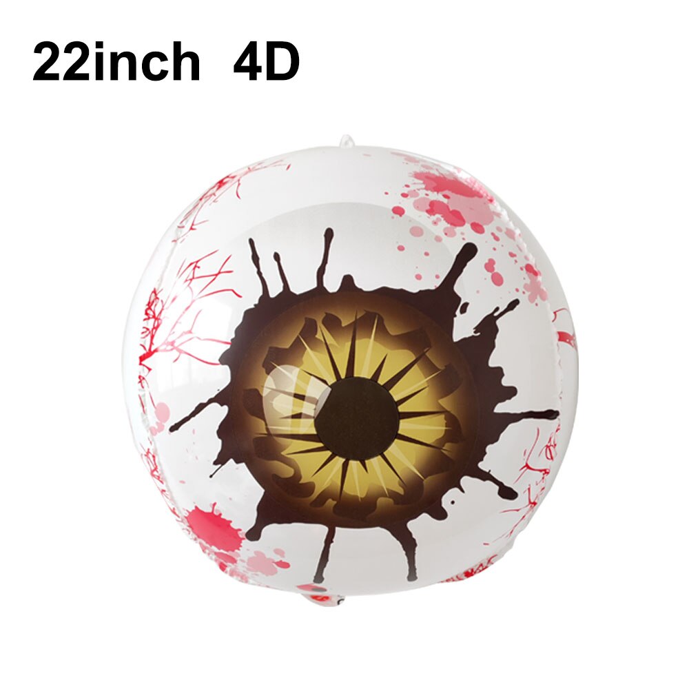 4D 22inch Halloween Foil Inflatable Eyeball Decoration Spooky Halloween Party Supplies Eyeball Balloons Halloween Home Decors acacuss