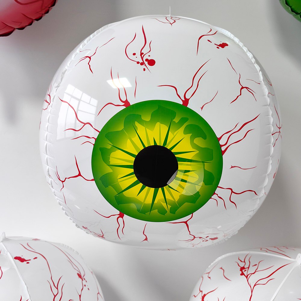 4D 22inch Halloween Foil Inflatable Eyeball Decoration Spooky Halloween Party Supplies Eyeball Balloons Halloween Home Decors acacuss