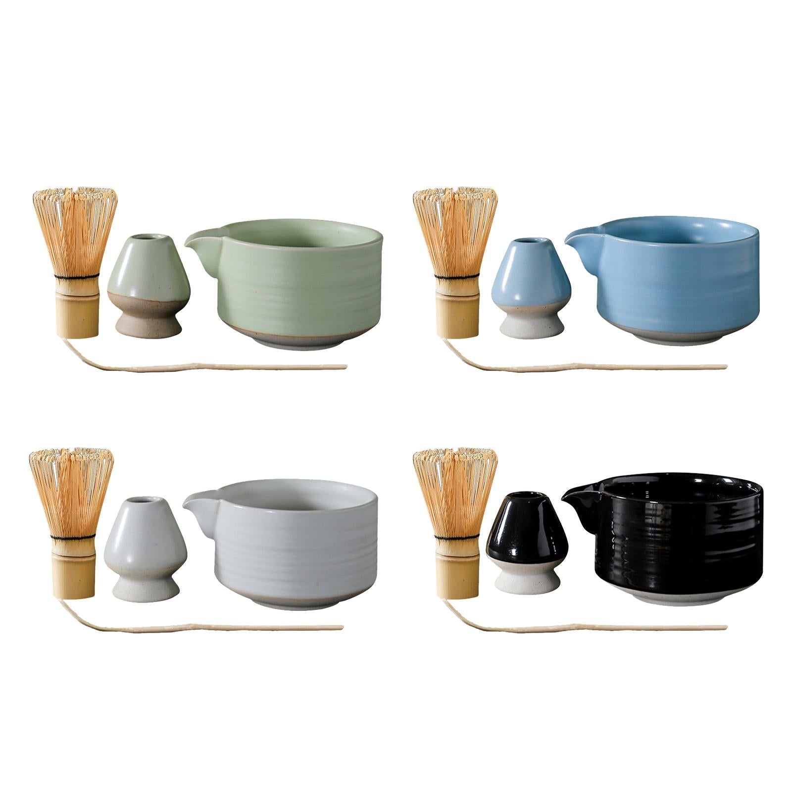 4Pcs Bamboo Matcha Whisk and Holder Bowl for Beginner acacuss