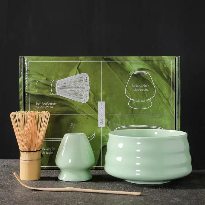 4pcs Japanese Matcha Set Safe Bamboo Whisk Teaspoon Tea Sets Indoor Beverage Shop Tea-making Tools Accessories acacuss