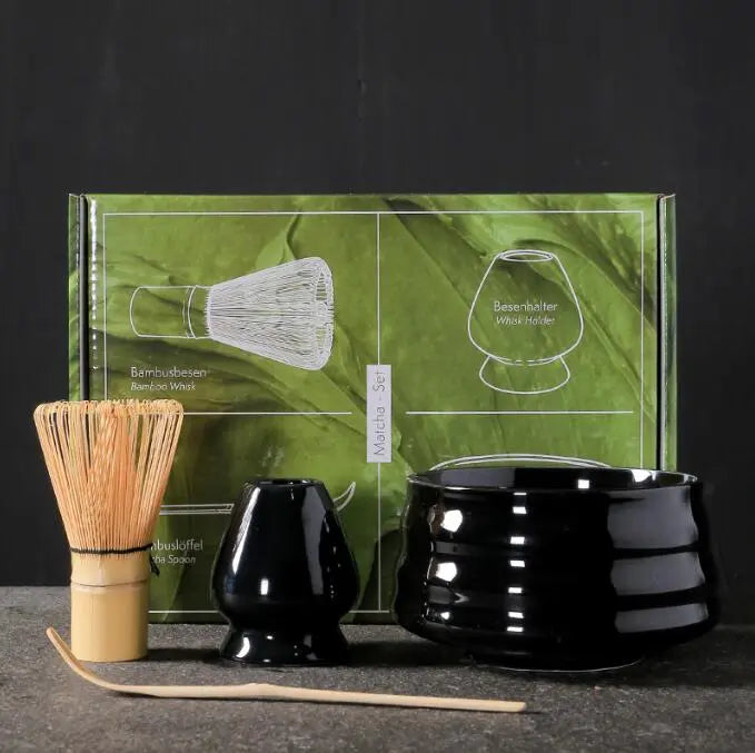 4pcs Japanese Matcha Set Safe Bamboo Whisk Teaspoon Tea Sets Indoor Beverage Shop Tea-making Tools Accessories acacuss