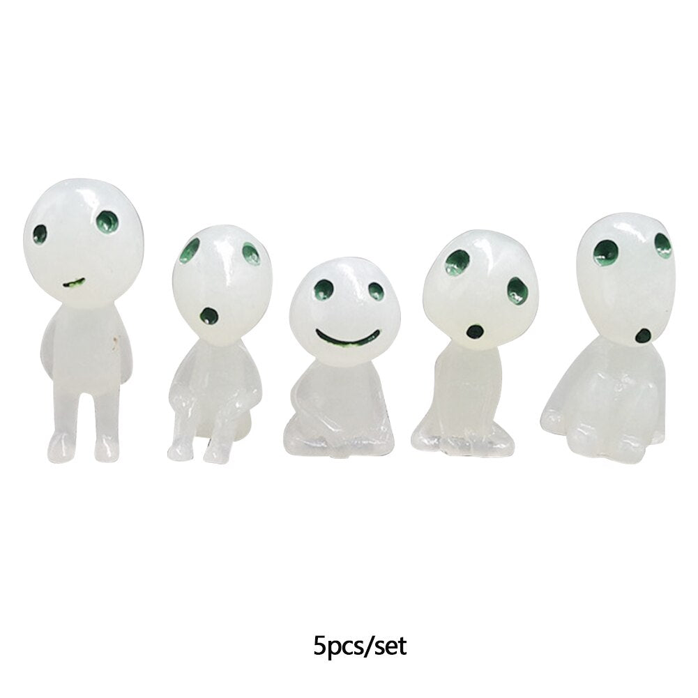 5/10Pcs Green/Blue Luminous Alien Elves Spirit Micro Landscape Figure Ornament Glowing Miniature Gardening Potted Decor Home acacuss