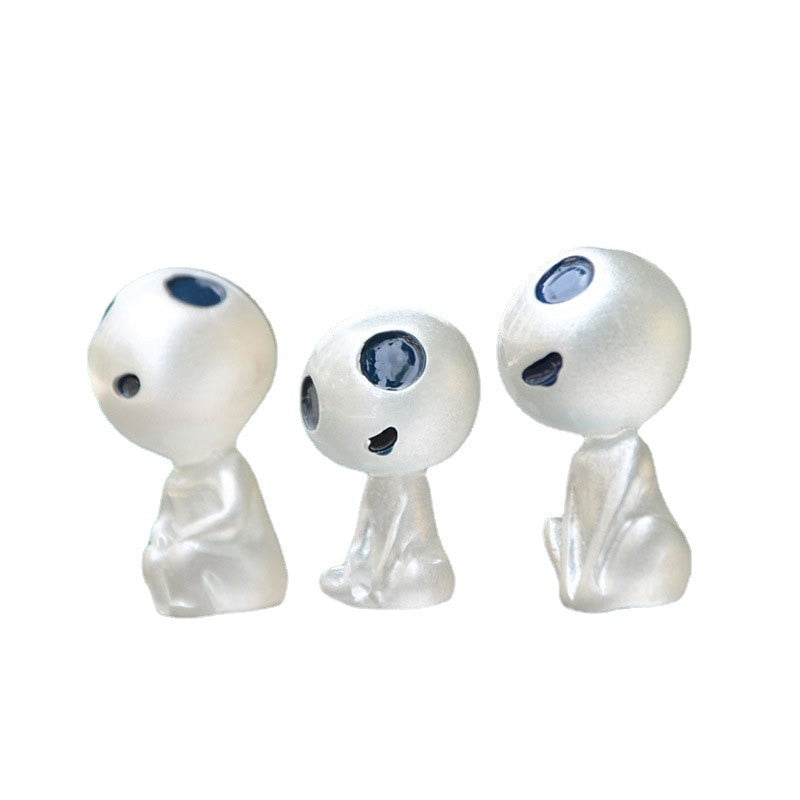 5/10Pcs Green/Blue Luminous Alien Elves Spirit Micro Landscape Figure Ornament Glowing Miniature Gardening Potted Decor Home acacuss