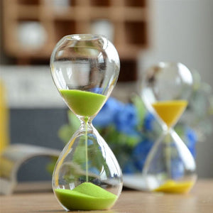 5/15/30/60 Minutes New Nordic Glass Droplet Time Hourglass Timer Creative Home Decoration Crafts Decoration Valentine's Day Gift acacuss