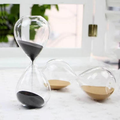 5/15/30/60 Minutes New Nordic Glass Droplet Time Hourglass Timer Creative Home Decoration Crafts Decoration Valentine's Day Gift acacuss