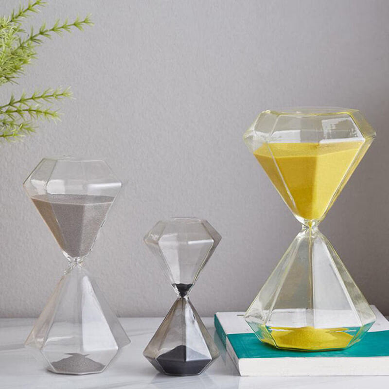 5-60 Minutes Diamond Sand Clock Hourglass Sandglass Children Gift Sand Timer Home Decoration Available in Multiple Color Options acacuss
