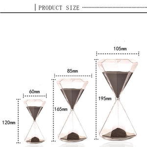 5-60 Minutes Diamond Sand Clock Hourglass Sandglass Children Gift Sand Timer Home Decoration Available in Multiple Color Options acacuss