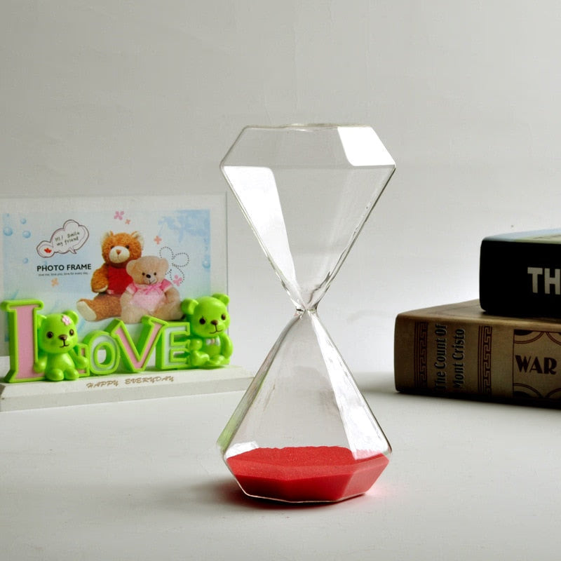 5-60 Minutes Diamond Sand Clock Hourglass Sandglass Children Gift Sand Timer Home Decoration Available in Multiple Color Options acacuss
