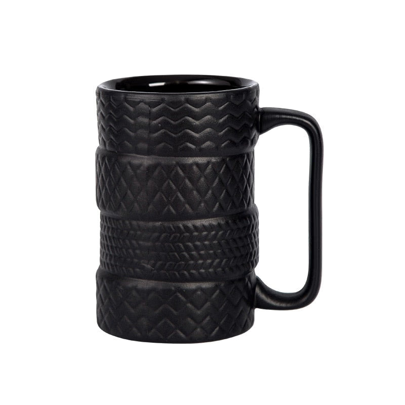500ML Creative Cup Large Capacity Ceramic Cup Novelty Mug Tire Shaped Cup Office Home Coffee Cup Breakfast Cup acacuss