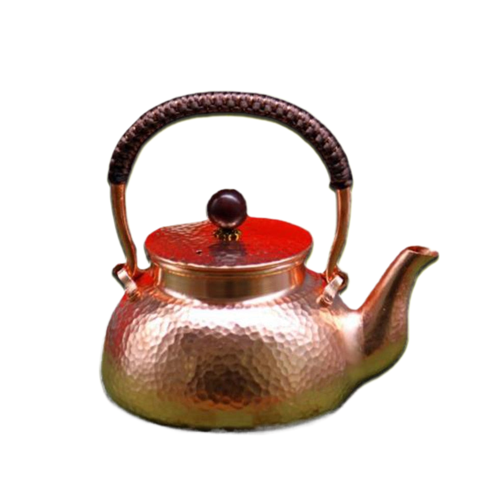 500ML Handmade Antique Copper Pot For Home Pure Copper Boiling Kettle Thickened Red Copper Teapot Health Tea Kettle acacuss