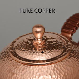 500ML Tea pot Pure Copper Handmade Chinese Style Kettle Kung Fu Tea Drinkware Tableware acacuss