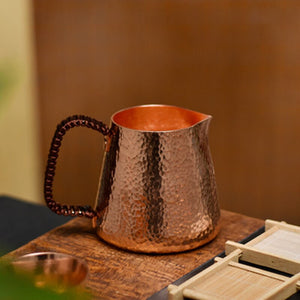 500ml Pure Copper Latte Pitcher Milk Jug Water Pots Kettles Hammer Handcraft  Drinkware Tableware acacuss