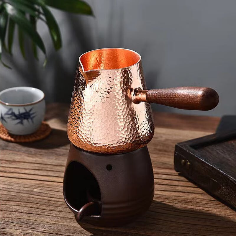 500ml Pure Copper Latte Pitcher Milk Jug Water Pots Kettles Hammer Handcraft  Drinkware Tableware acacuss