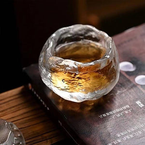 50ML Japanese Style Glass Tea Cup Frozen Burnt Glass Cup Kung Fu Small Tea Cup Living Room Decoration Master Cup Master Teacup acacuss