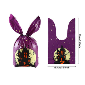 50Pcs Halloween Clear Plastic Candy Bags Pumpkin Skull Gift Packaging Bag Trick Or Treat Halloween Decor Printed Gift Bags 2023 acacuss