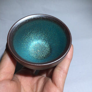 50ml Small Cups Color Tenmoku Tea Cup Natural Clay and Ore Chinese Traditional Kungfu Teaware Fired in Kiln /JIANZHAN acacuss