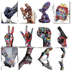 Balloon Dog Graffiti Canvas Painting Nordic Pop Style Decorative Poster Living Room Wall Art Prints Modern Home Decor Aesthetic acacuss