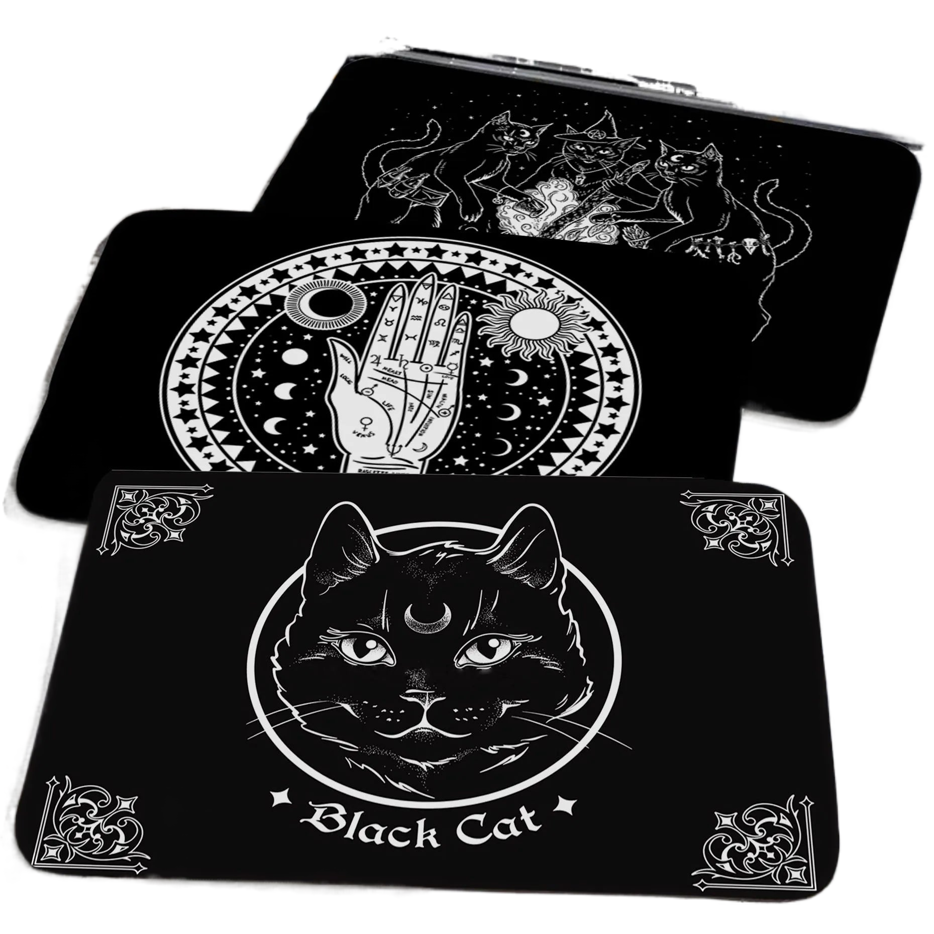 Cat Mysterious Divination Witchcraft Door Mat Rectangle Anti-slip Home Badmat Front Door Indoor Outdoor Mat Doormat Area Rug acacuss