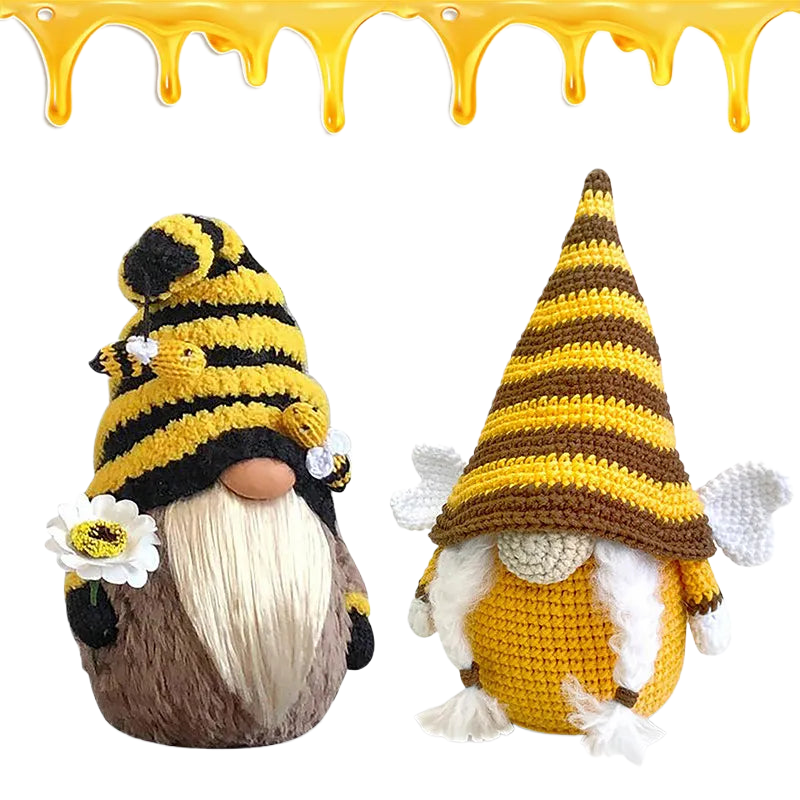 Bee Festival Knitted Plush Doll Decoration Cute Dwarf Faceless Doll Adornment  Living Room Decoration  Christmas Decor acacuss