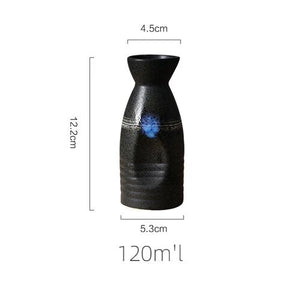 5Pcs Retro Japanese Sake Set Ceramic Flagon Liquor Cup 1 Pot 4 Cups Home Bar Sake White Wine Pot Creative Drinkware Gifts acacuss