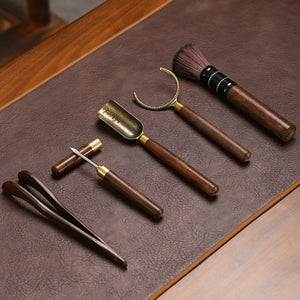 5Pcs/Set Tea Ceremony Heat-resistant Kung Fu Tea Tools Wooden Chinese Gongfu Teaspoon Tea Tong Needle Set Tearoom Supplies  acacuss
