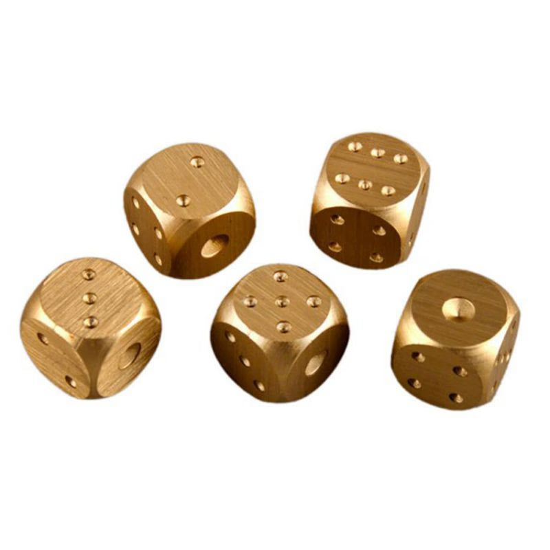5pcs Aluminum Alloy Metal Dices Set Whisky Dice Stones Ice Cubes Bucket Reusable Keep Wine Chilling Poker Party Dice Accessories acacuss