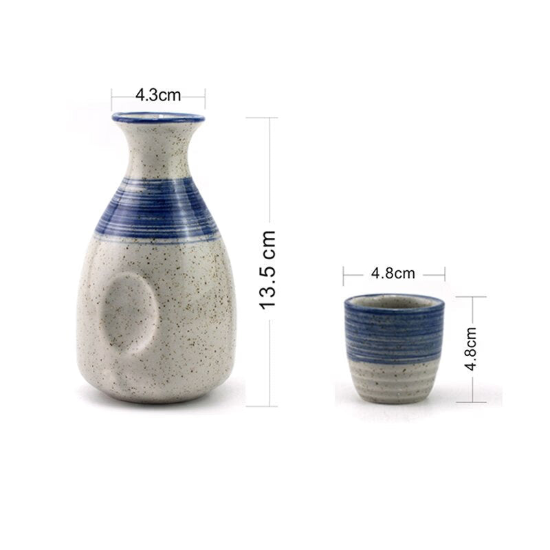 5pcs/set Ceramics Sake Cup Jug Japan One Pot of Four Cups Wineglass Set Winebowl Small Ceramic Wine Glass acacuss