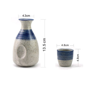 5pcs/set Ceramics Sake Cup Jug Japan One Pot of Four Cups Wineglass Set Winebowl Small Ceramic Wine Glass acacuss