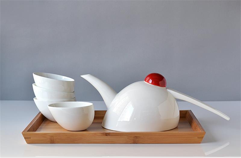 5pcs set, Creative designed, bone china teapot and tea cup set, plain white ceramic kung fu tea set, chinese tea set tea service acacuss