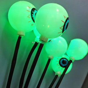 6 Lights Halloween eyeball lights Solar Garden Lawn Light Outdoor Swaying Light For Courtyard Pathway Halloween Decoration 2023 acacuss