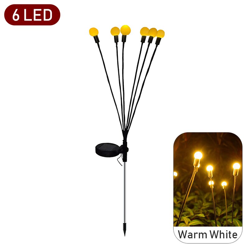 6 Lights Halloween eyeball lights Solar Garden Lawn Light Outdoor Swaying Light For Courtyard Pathway Halloween Decoration 2023 acacuss