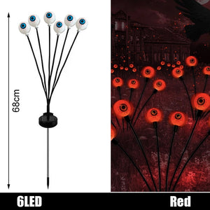6 Lights Halloween eyeball lights Solar Garden Lawn Light Outdoor Swaying Light For Courtyard Pathway Halloween Decoration 2023 acacuss