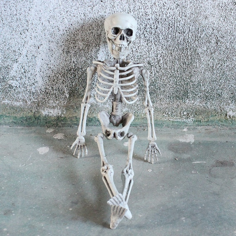 60/90cm Halloween Skeleton Plastic Simulation Human Bones Skeleton Ghost Body Halloween Party Home Bar Haunted House Props Decor acacuss