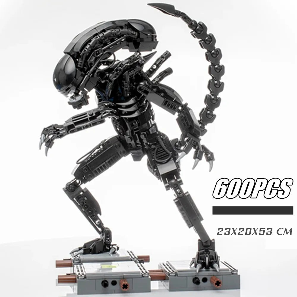 600PCS Prometheus Aliens Vs Predator Space Aliens Figure Mech Model Building Blocks Bricks Toys Kid Gift acacuss
