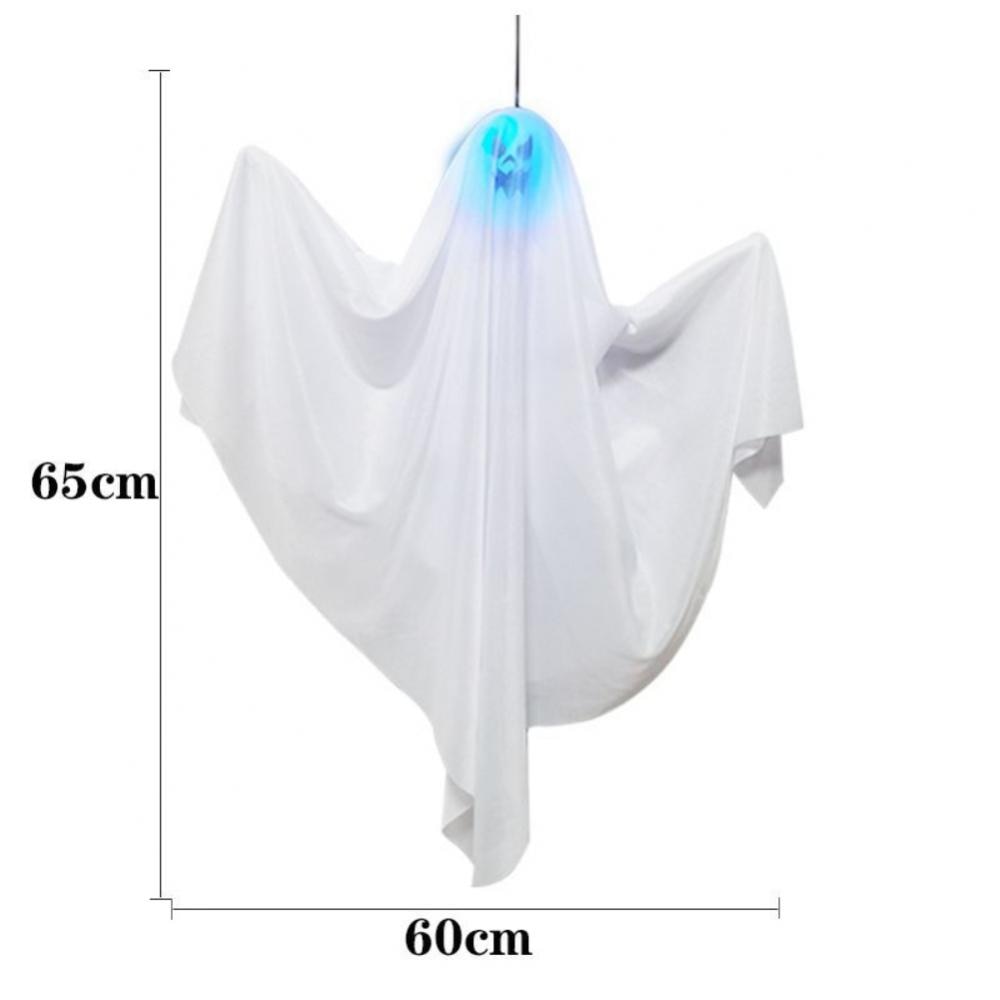 65*60cm Halloween Ghost Hanging Decorations Halloween Hanging Light Up White Flying Ghosts Tree Window Wall Scary Ornament acacuss