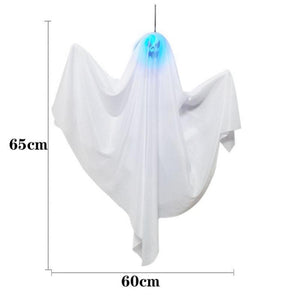 65*60cm Halloween Ghost Hanging Decorations Halloween Hanging Light Up White Flying Ghosts Tree Window Wall Scary Ornament acacuss