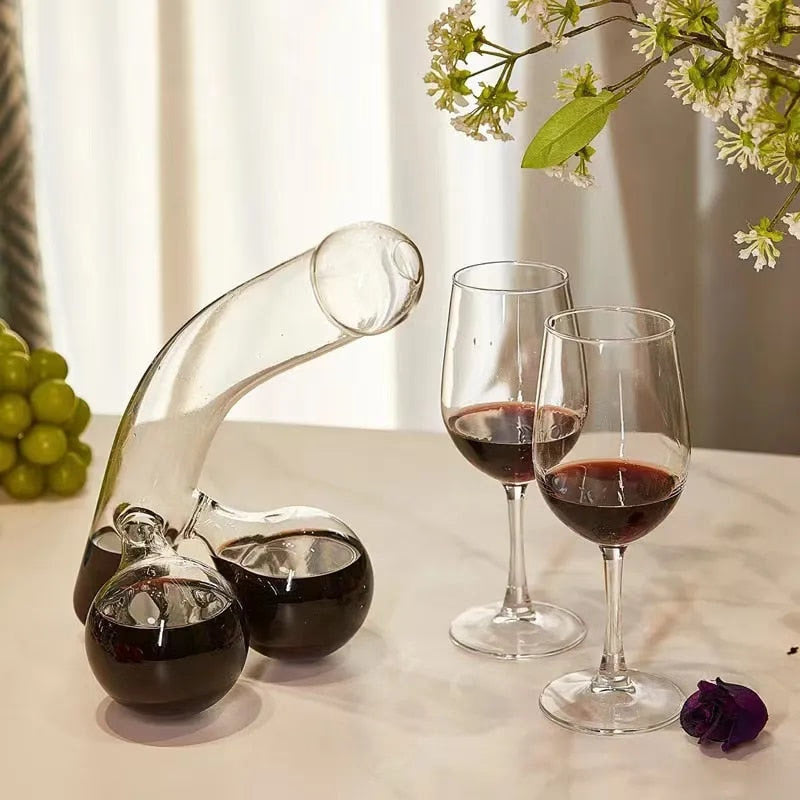 650ml Funny Unique Glass Decanter Wine Separator Whiskey Decanter Barware Glass Decanter Bachelorette Party Prop Home Decoration