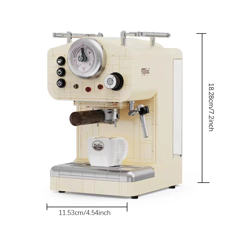 678PCS Creative Series Classic Coffee Maker Building Blocks Automatic Drink Machine Model Bricks Toys Gift For Children Kids acacuss