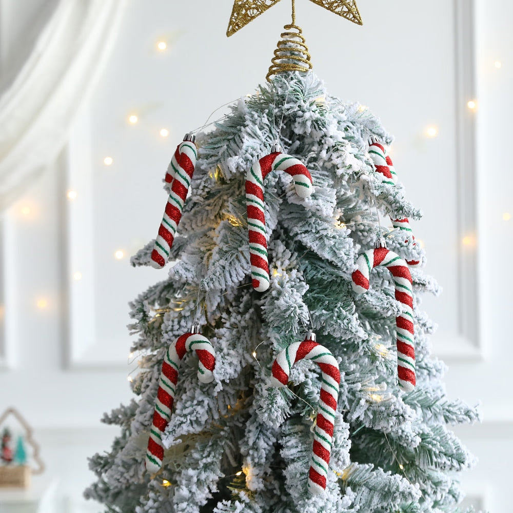 6Pcs Christmas Hanging Candy Balls Red White Candy Pendant Home Party Christmas Tree Decorations Navidad Winter New Year 2023 acacuss