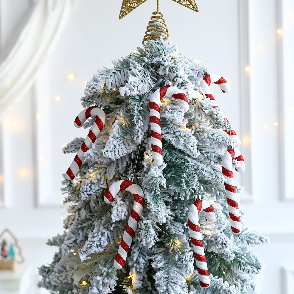6Pcs Christmas Hanging Candy Balls Red White Candy Pendant Home Party Christmas Tree Decorations Navidad Winter New Year 2023 acacuss