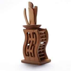 6Pcs/set Handmade Tea Ceremony Utensils Set Bamboo acacuss