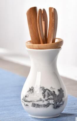 6Pcs/set Handmade Tea Ceremony Utensils Set Bamboo acacuss