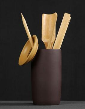 6Pcs/set Handmade Tea Ceremony Utensils Set Bamboo acacuss