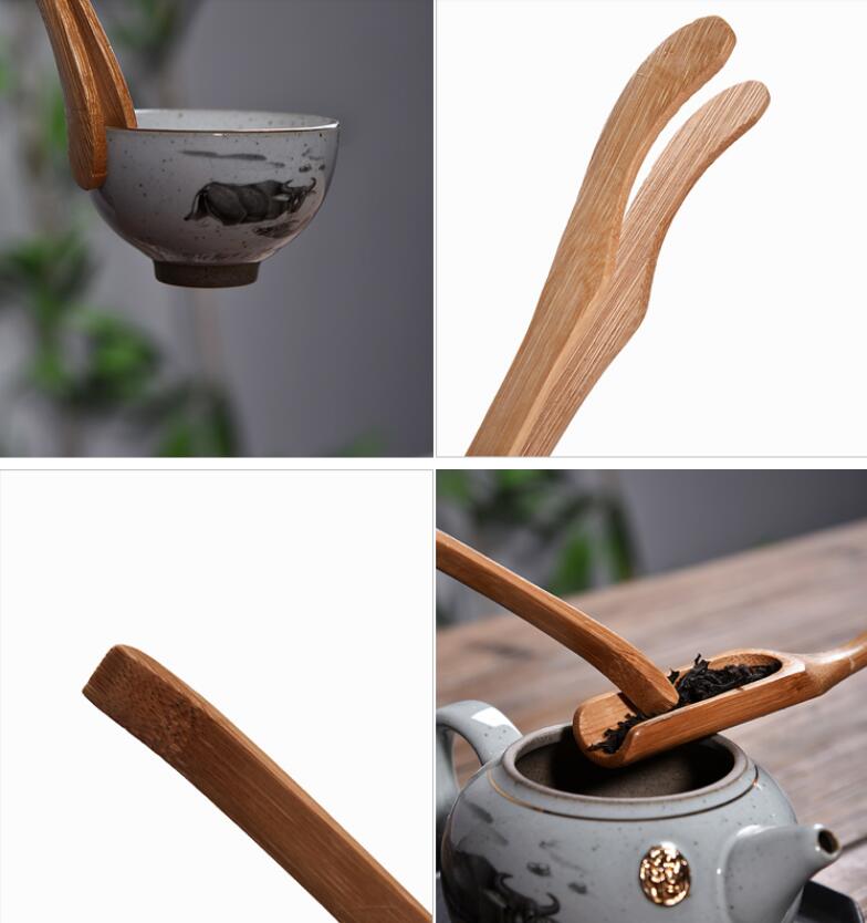 6Pcs/set Handmade Tea Ceremony Utensils Set Bamboo acacuss