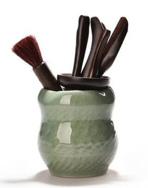6Pcs/set Handmade Tea Ceremony Utensils Set Bamboo acacuss
