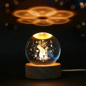 6cm 3D Crystal ball Crystal Planet Night Light Laser Engraved Solar System Globe Astronomy Birthday Gift Home Desktop Decoration acacuss