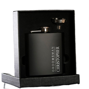 6oz Pocket Hip Flask Set for Whisky Portable Whiskey Alcohol Bottle Groomsmen or Bridesmaid Wed Gift Stainless Steel Custom Name acacuss