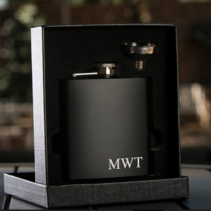 6oz Pocket Hip Flask Set for Whisky Portable Whiskey Alcohol Bottle Groomsmen or Bridesmaid Wed Gift Stainless Steel Custom Name acacuss
